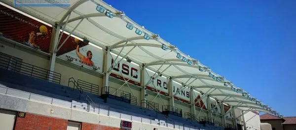 Giant Outdoor Stadium Tent Membrane Structure Shelter For Football Match Bleacher Cover Shade